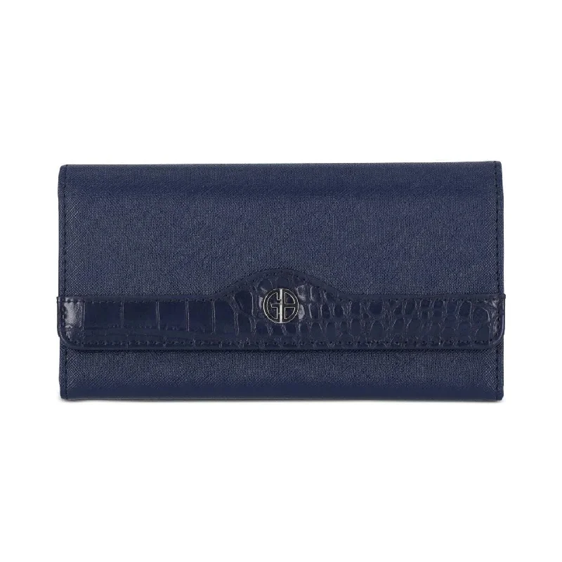 GIANI BERNINI Receipt Manager Wallet In Navy