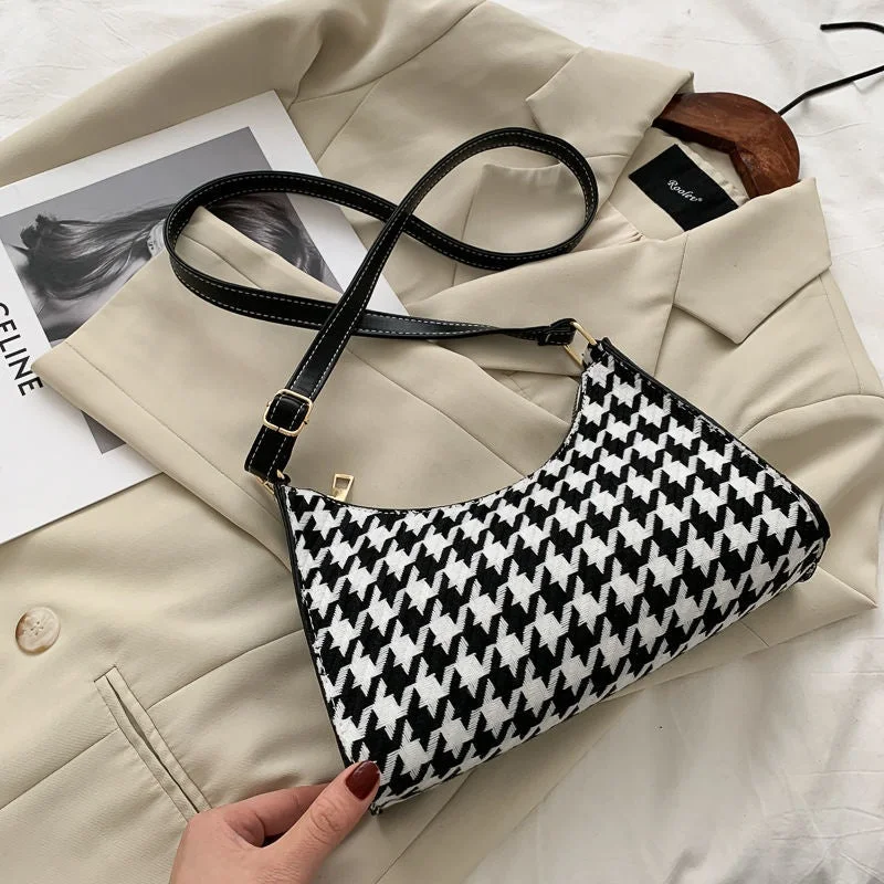 New Fashion Houndstooth Pattern Bags Women Handbags Ladies Custom Purses And Handbags