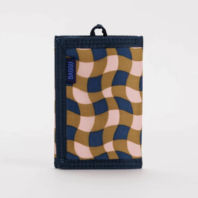 Nylon Wallet (Wavy Gingham Peach)