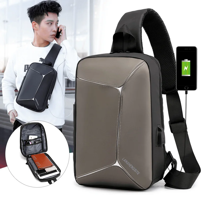 USB Reflective Chest Bag Tactical Bag