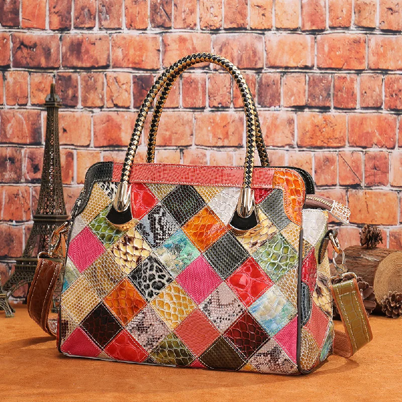 vintage custom printed 496 female cowhide arrivals purser Handbags women's bag Genuine Leather girls women handbag for shopping