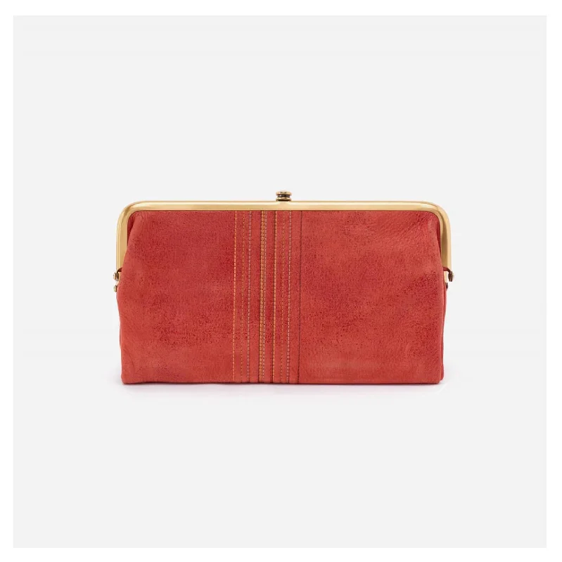 Woemn's Lauren Clutch Wallet In Chili