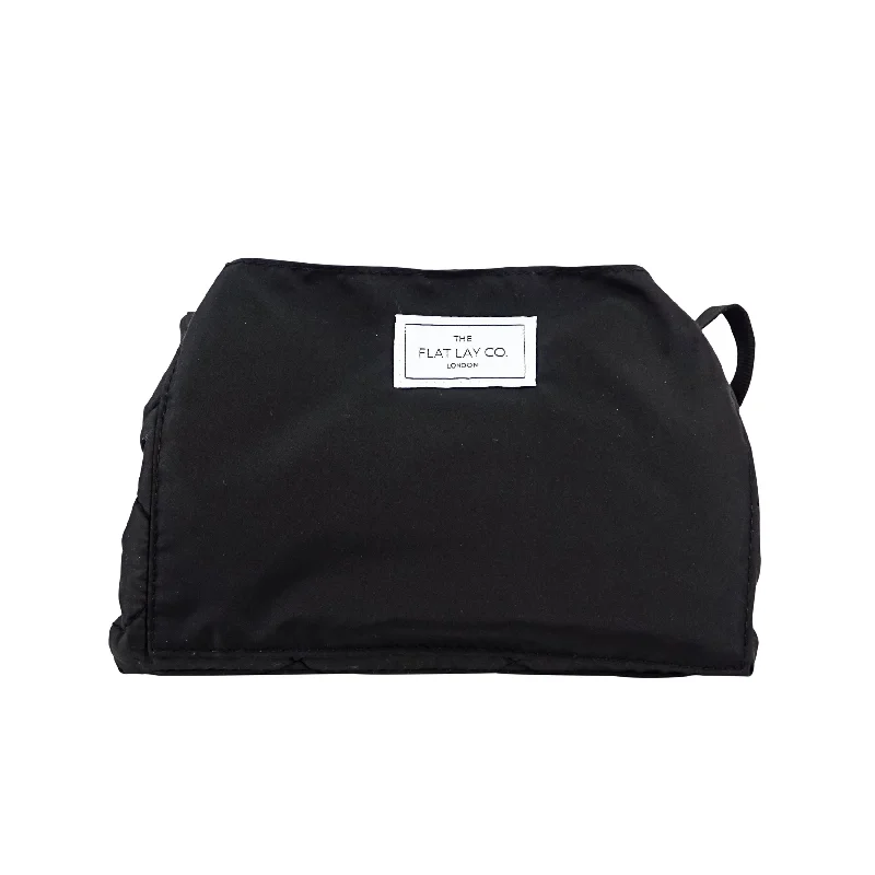 XXL Drawstring Flat Lay Makeup Bag - Classic Black