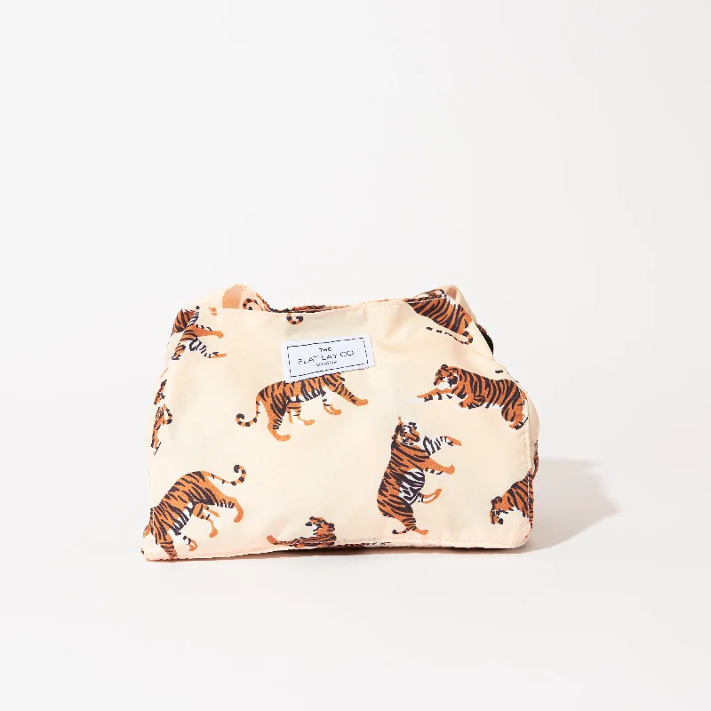 XXL Drawstring Flat Lay Makeup Bag - Tigers