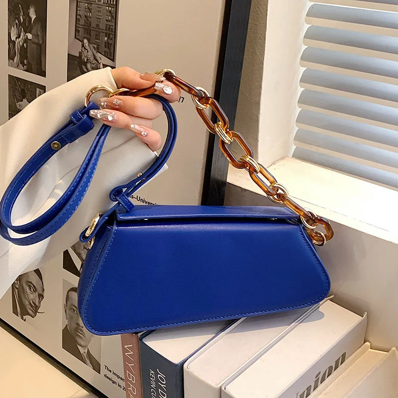 2022 New Fashion Klein Blue One Shoulder Underarm Mobile Phone French bag 2021 New Bag Women's Fashion Bag